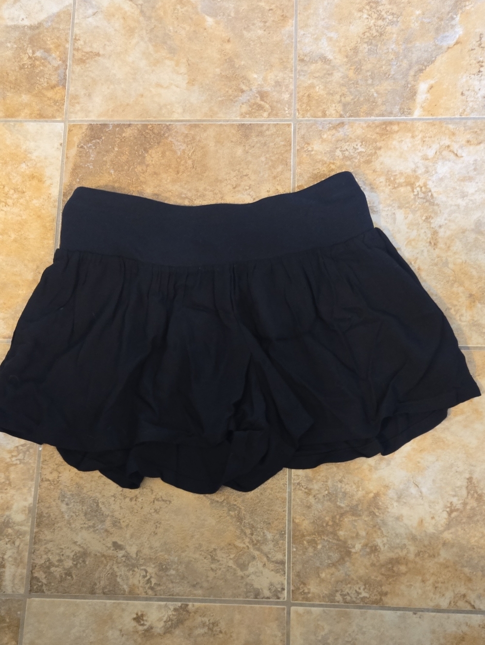 Express Black Layered Ruffle Skort Shorts